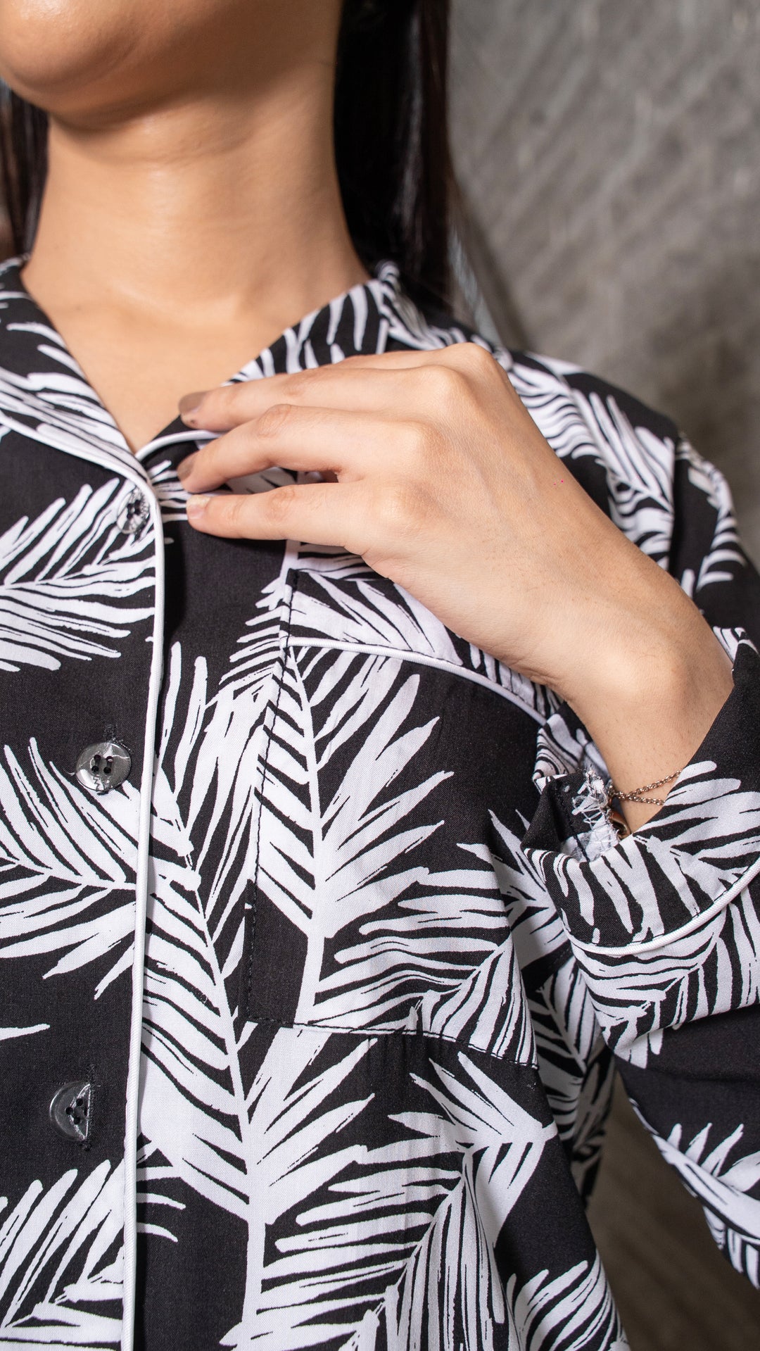 Noir Leaf PJ Set