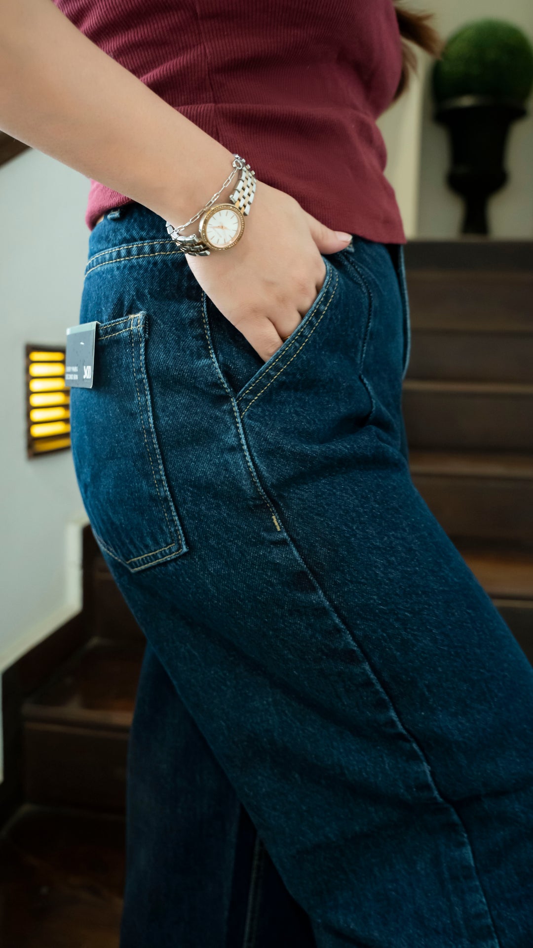 Blue Wide Leg Jeans