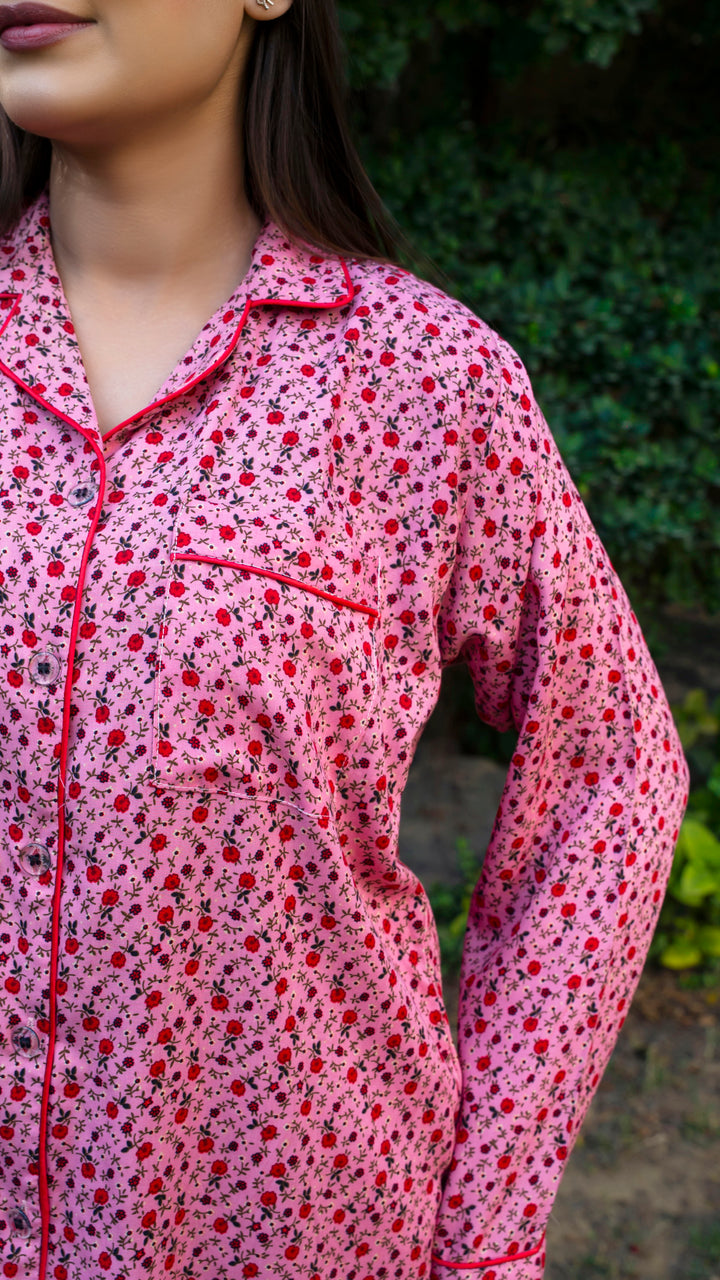 Pink Roses PJ Set