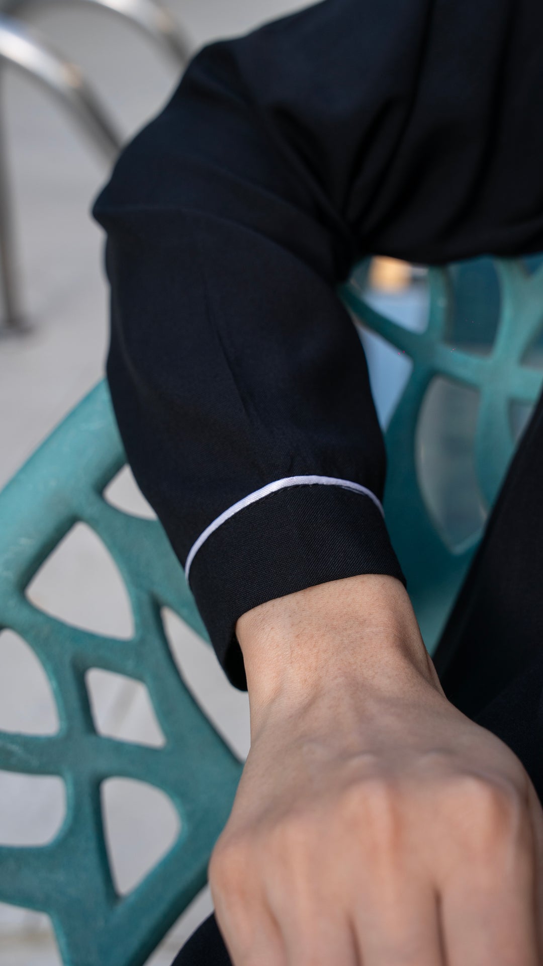 Black Linen Solid PJ Set