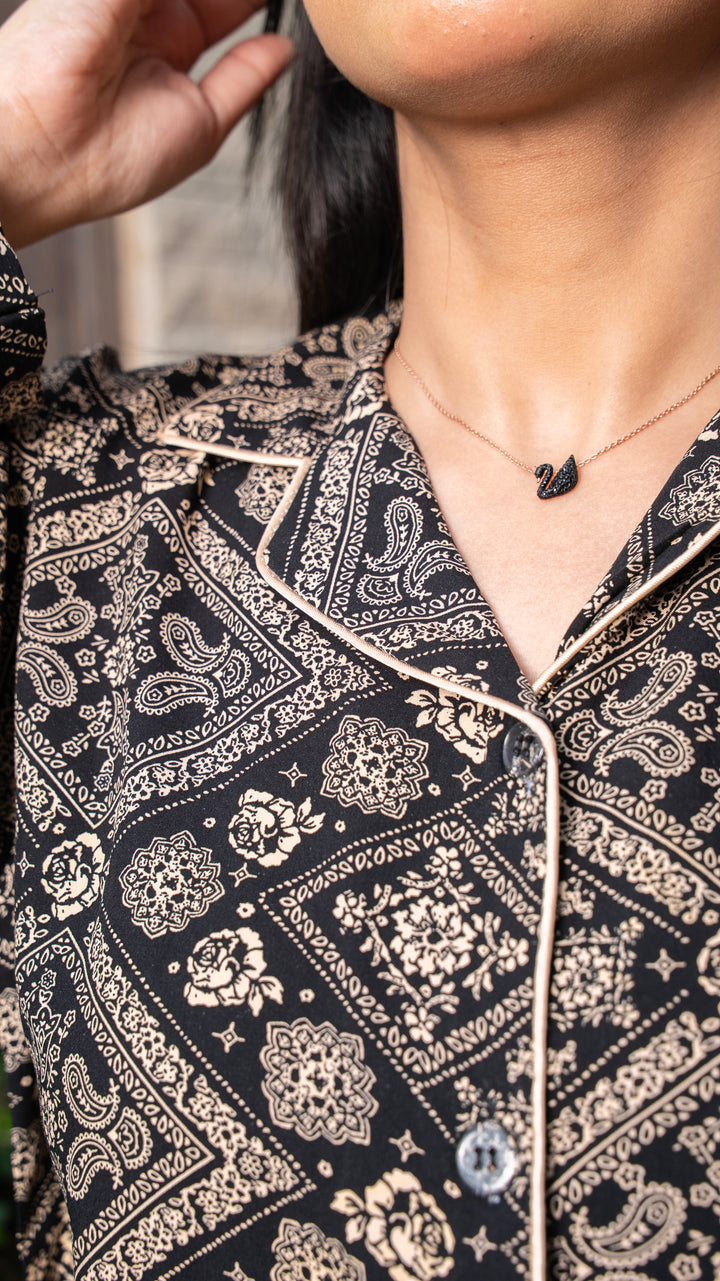 Royal Paisley PJ Set