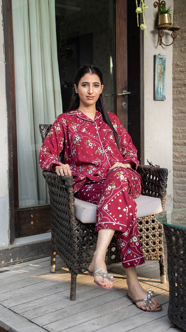 Crimson Garden PJ Set