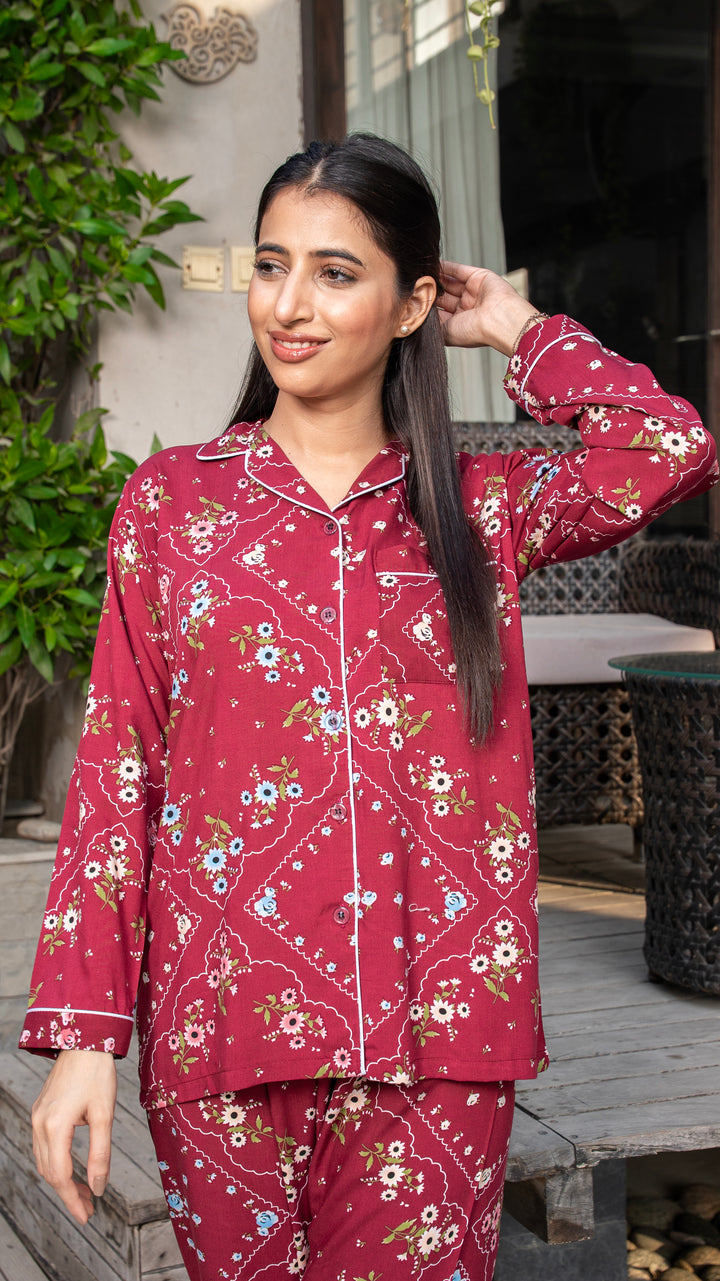 Crimson Garden PJ Set