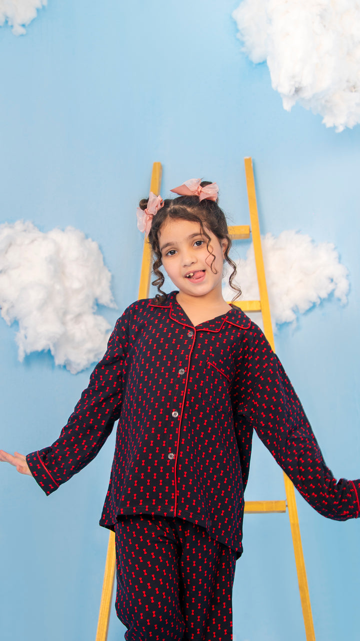 Red Bows Kids PJ Set