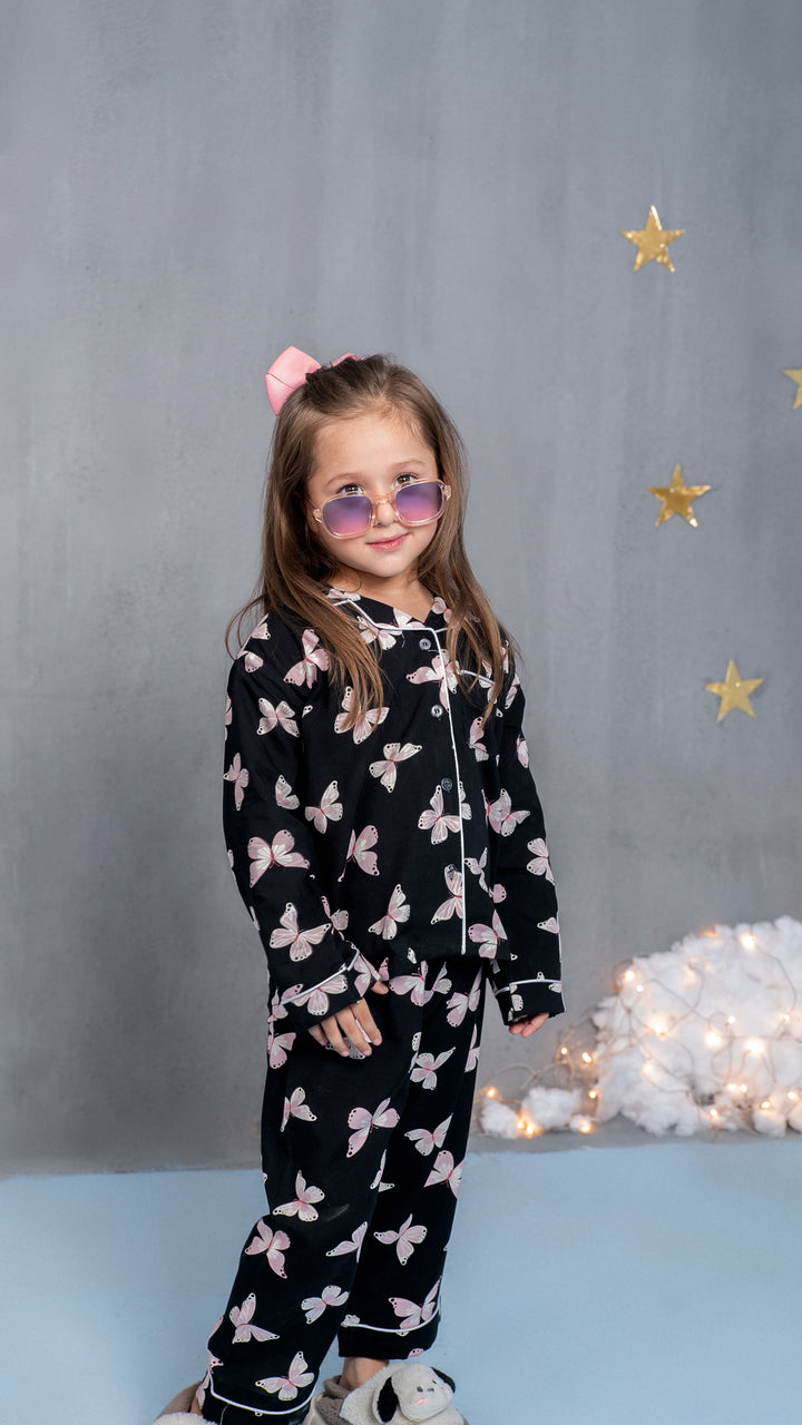 Pink Butterflies Kids PJ Set