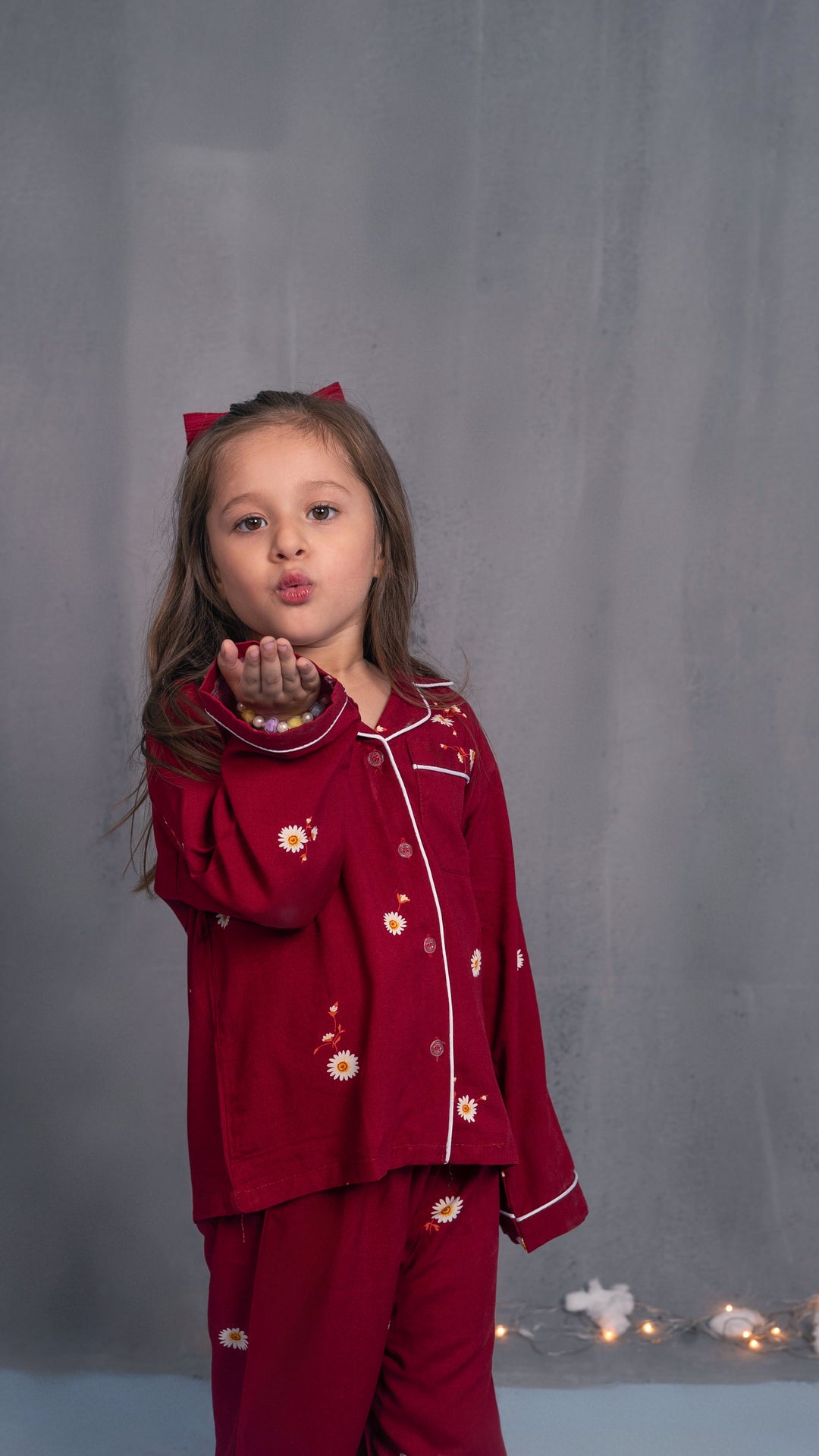 Crimson Daisy Kids PJ Set