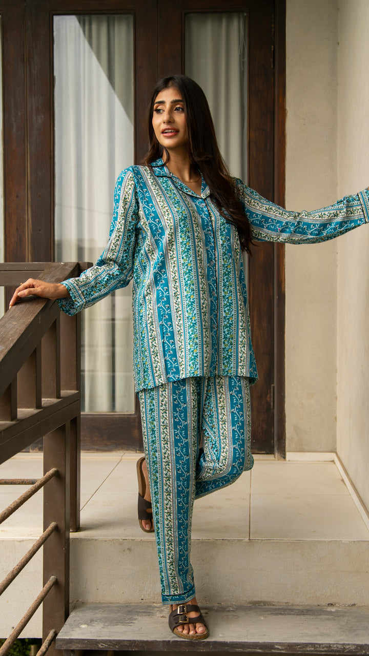 Teal Vintage PJ Set