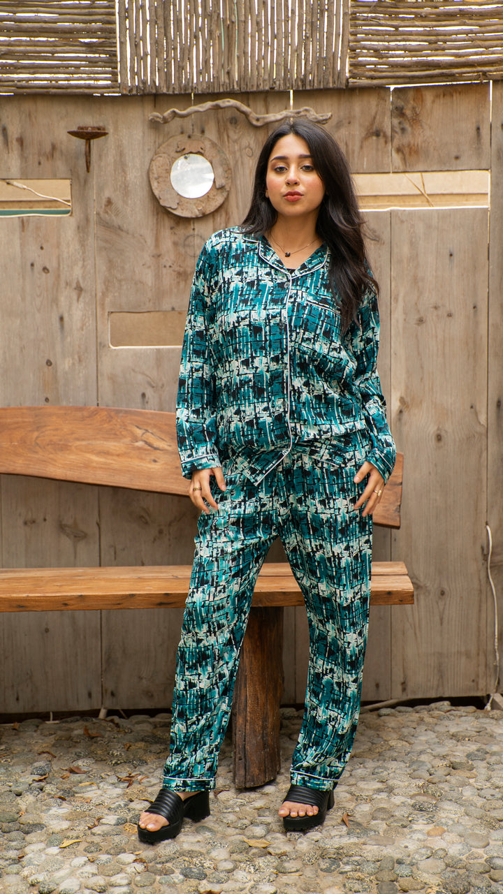 Aqua Noir PJ Set