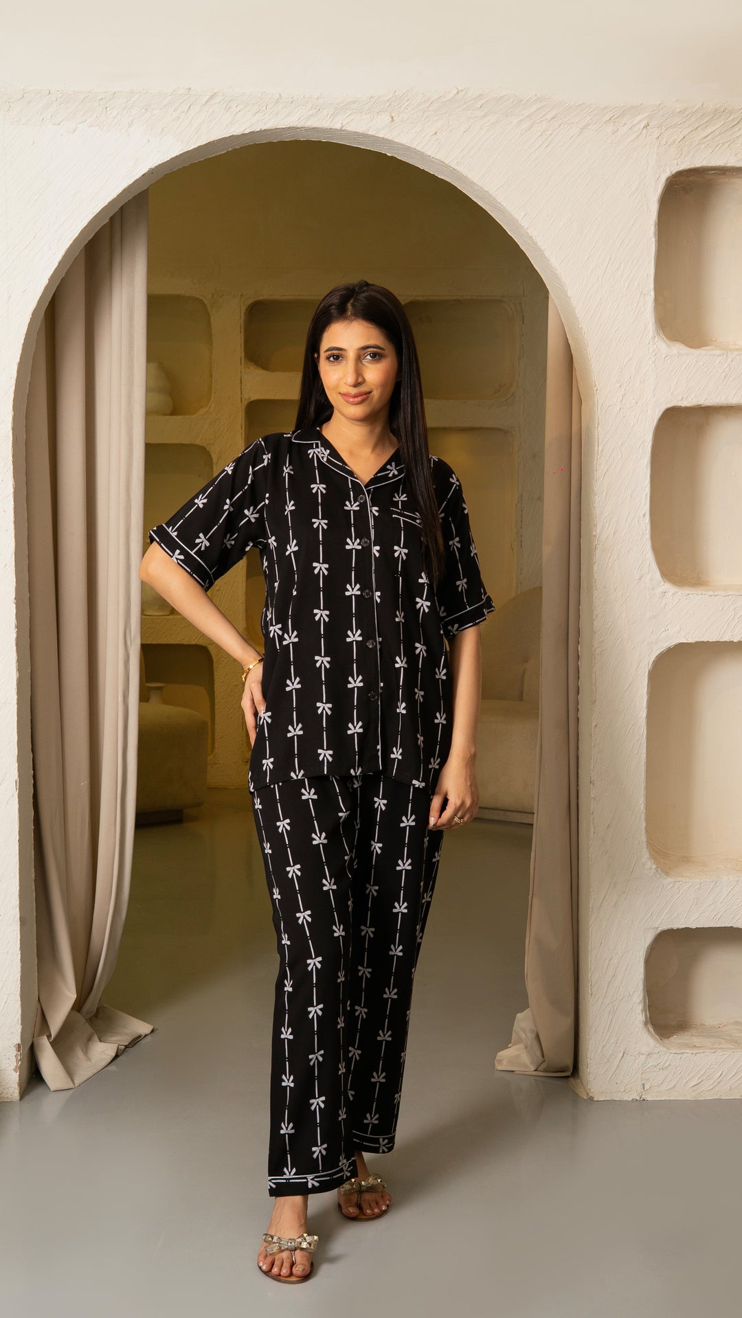 Bowlicious Half Sleeves PJ Set