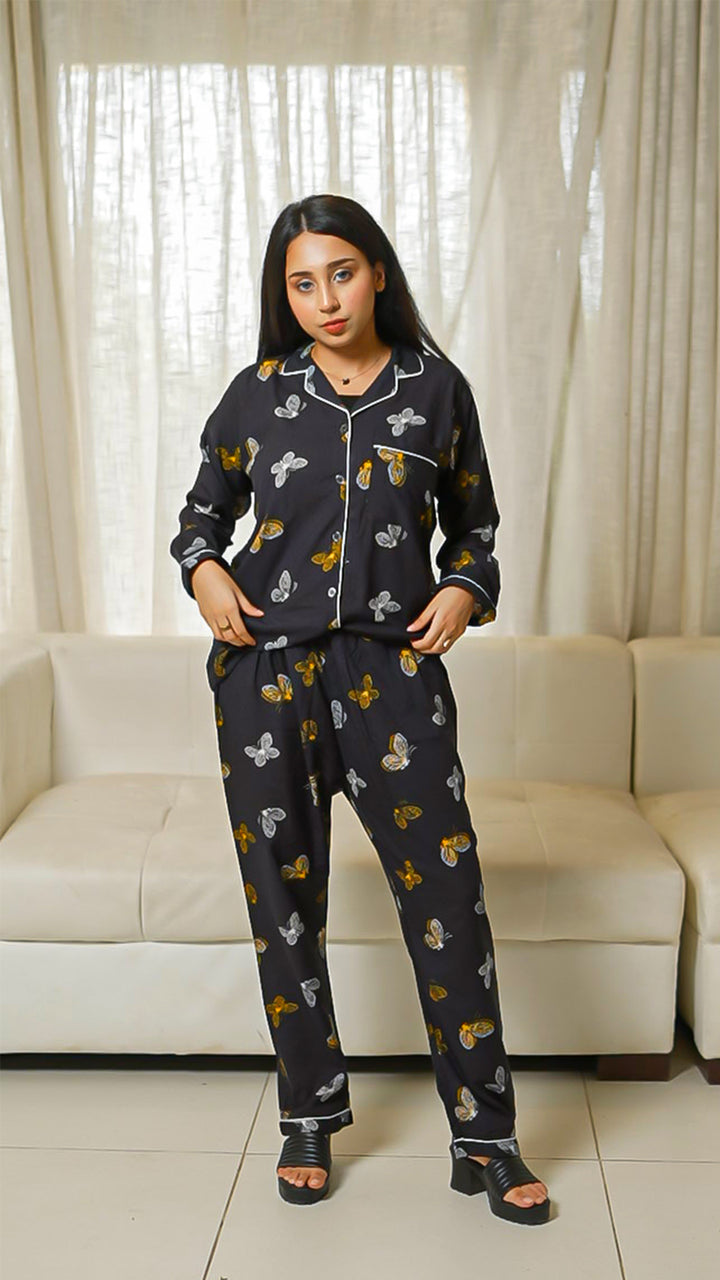 Golden Butterflies PJ Set