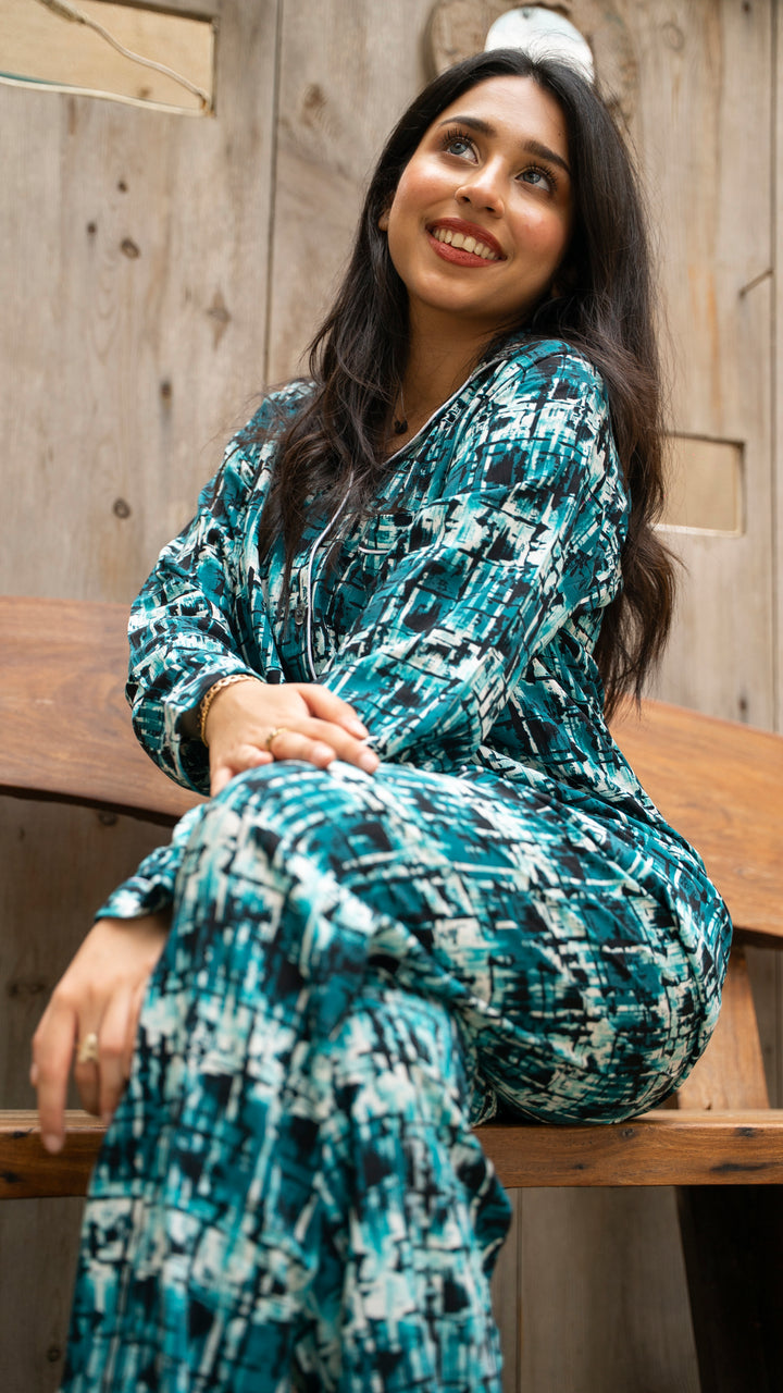 Aqua Noir PJ Set
