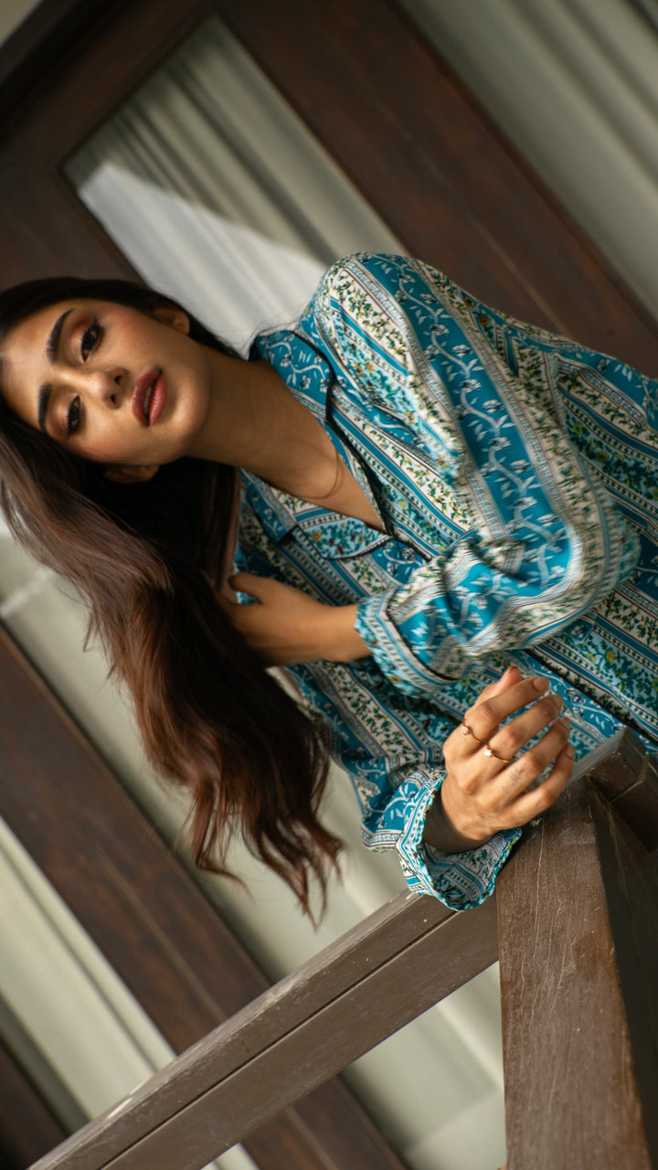 Teal Vintage PJ Set