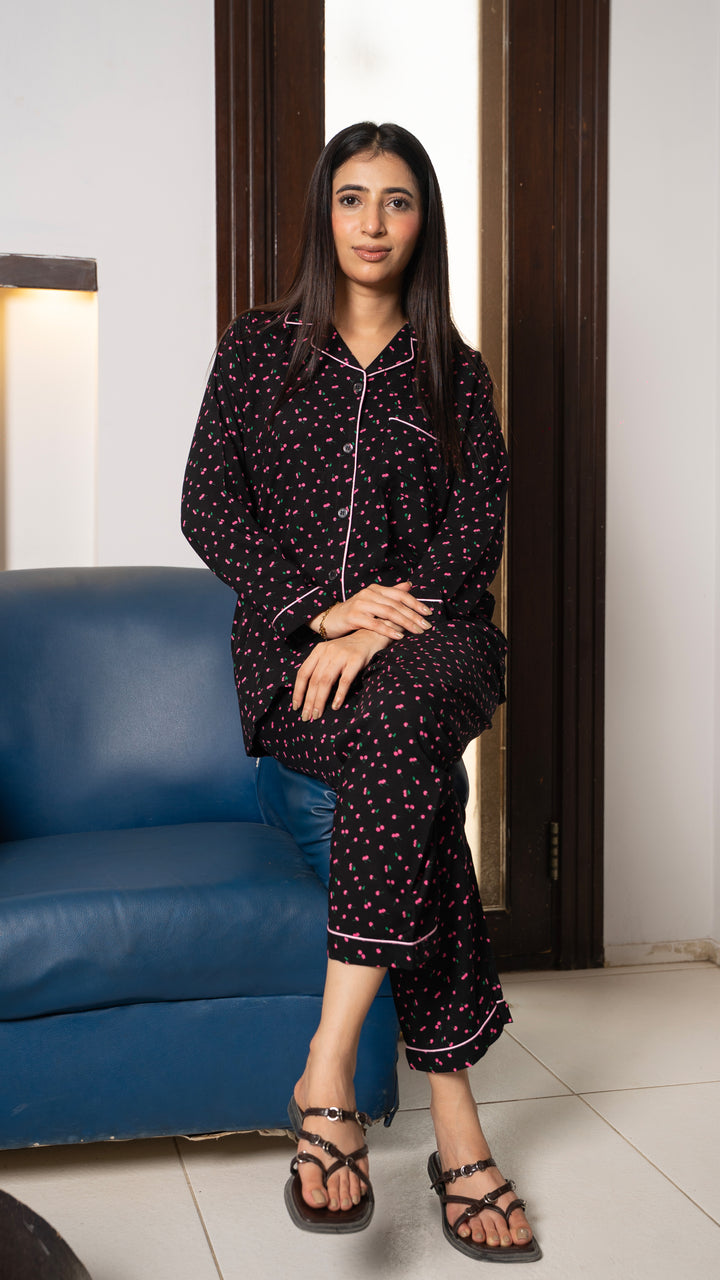 Pink Cherries PJ Set