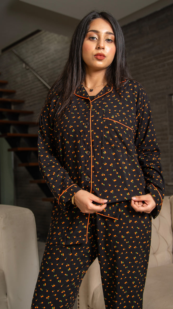Orange Cherries PJ Set