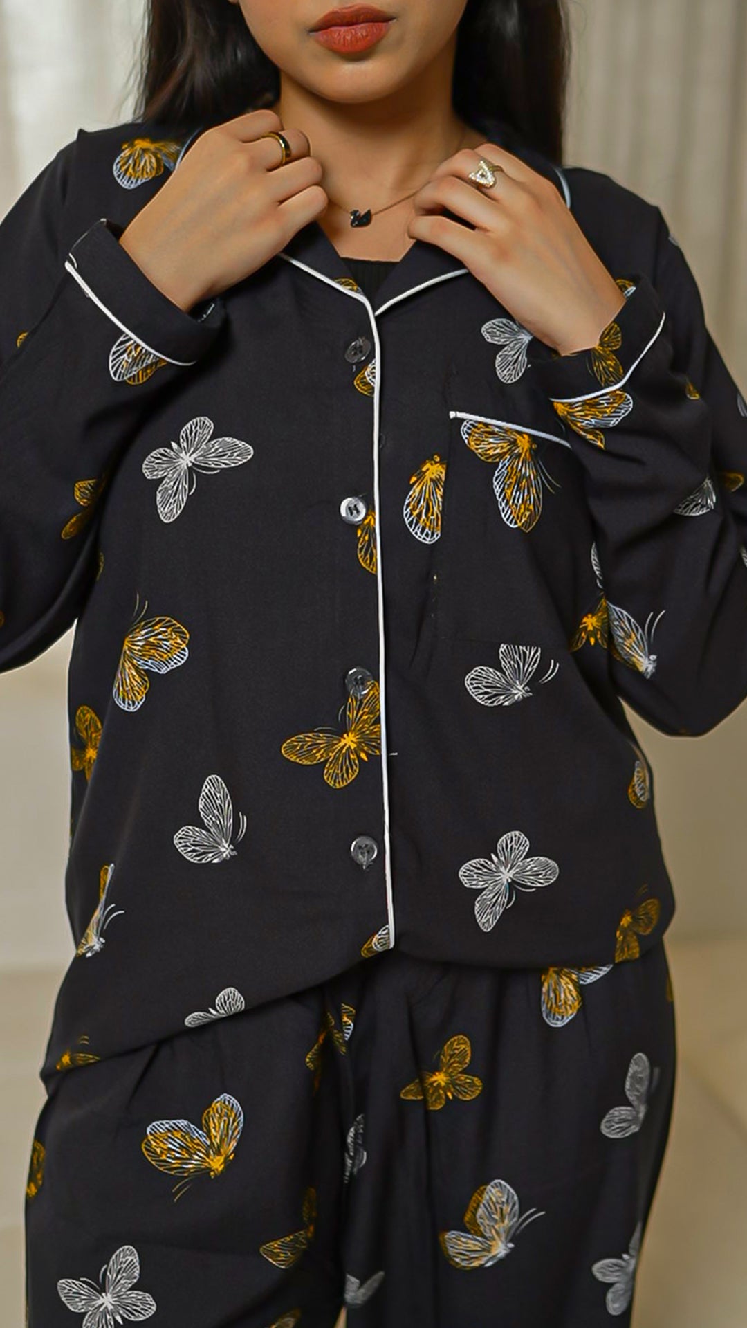 Golden Butterflies PJ Set