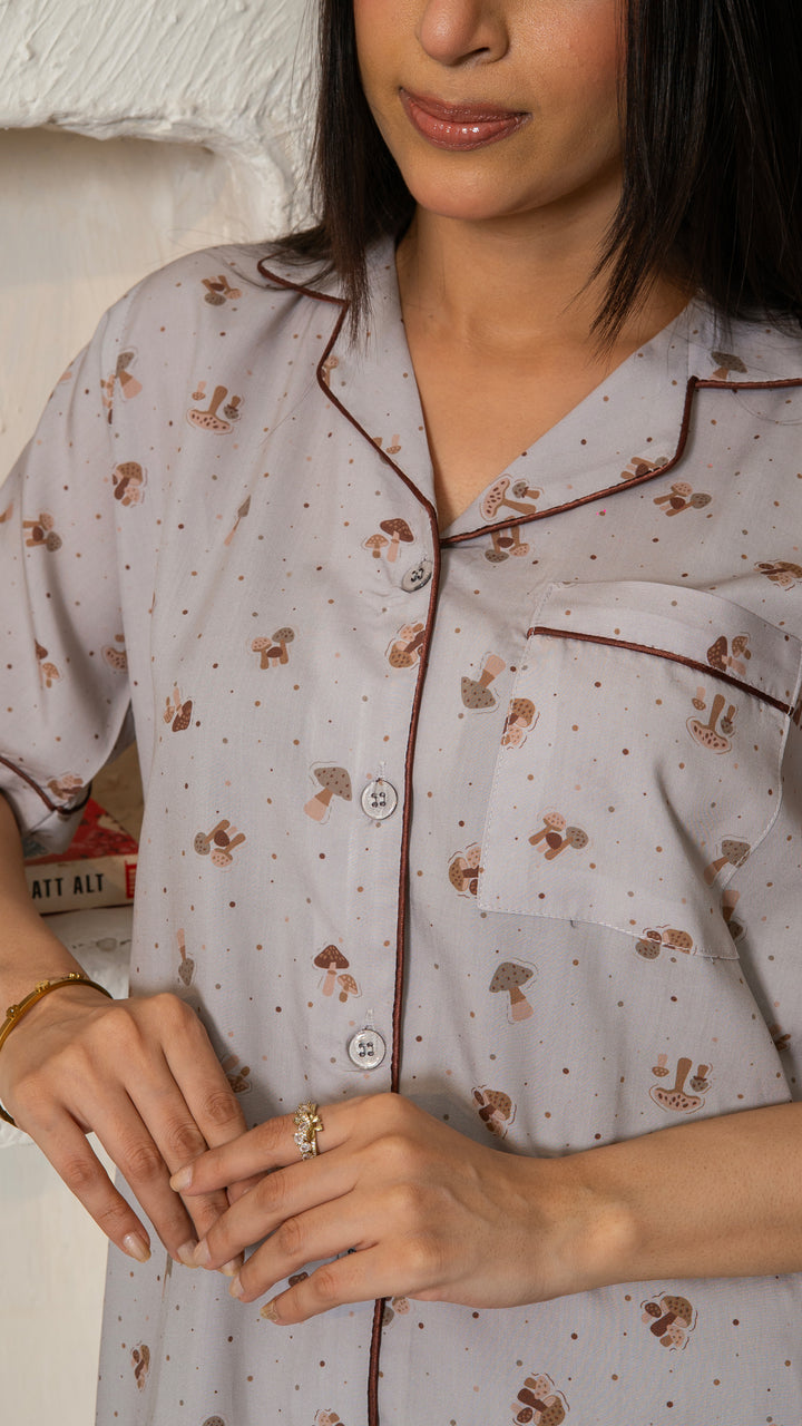 Mushroom Half Sleeves PJ Set