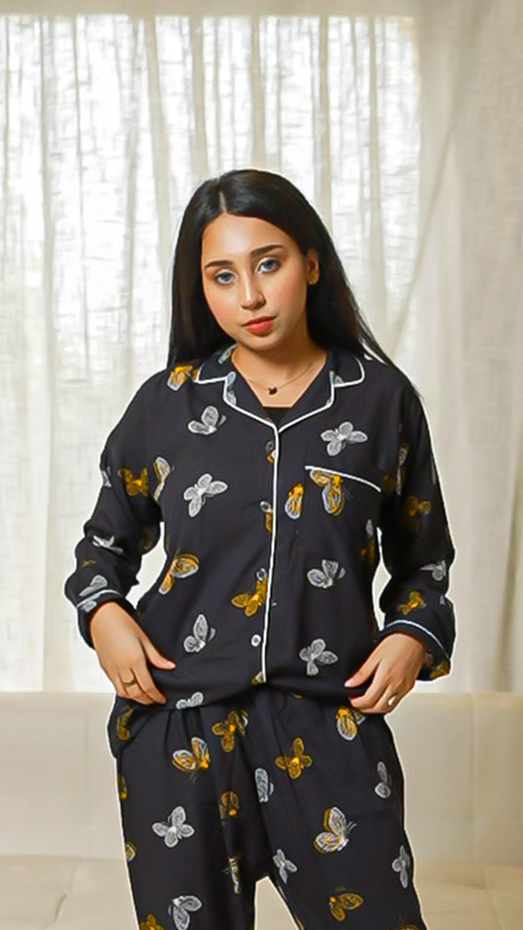 Golden Butterflies PJ Set