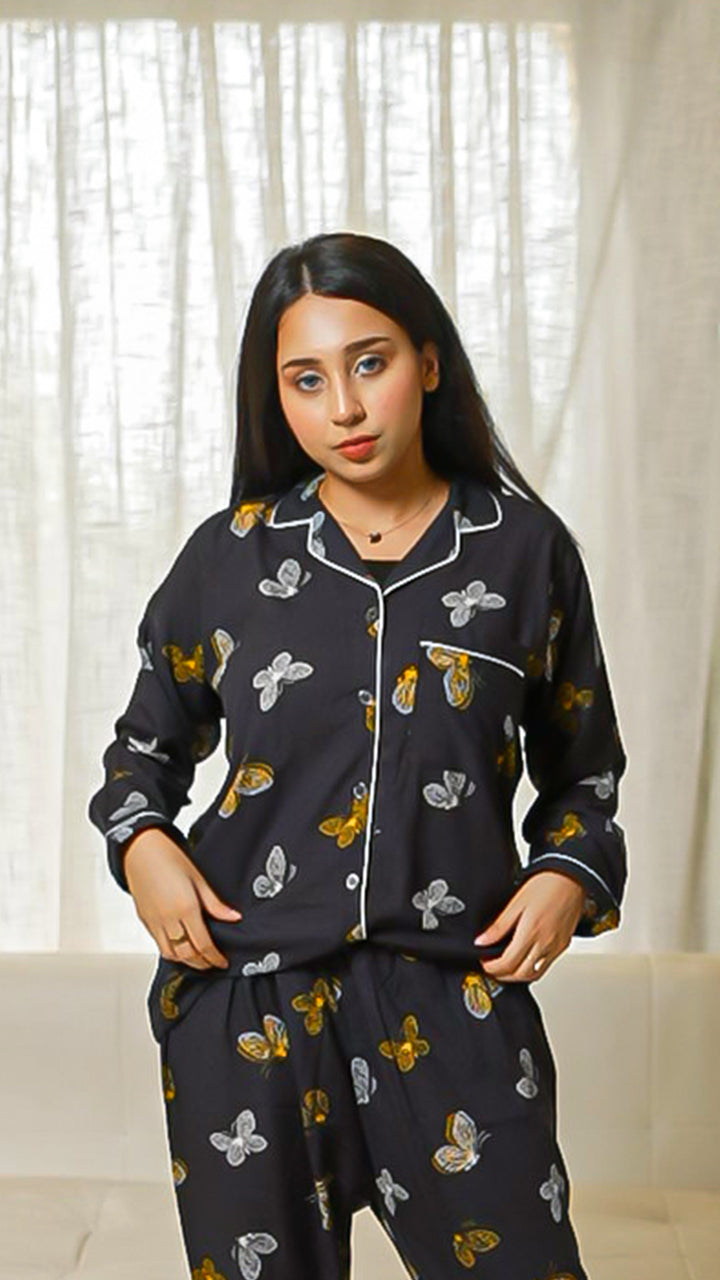 Golden Butterflies PJ Set