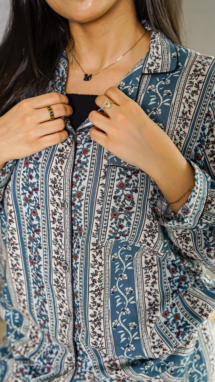 Blue Vintage PJ Set