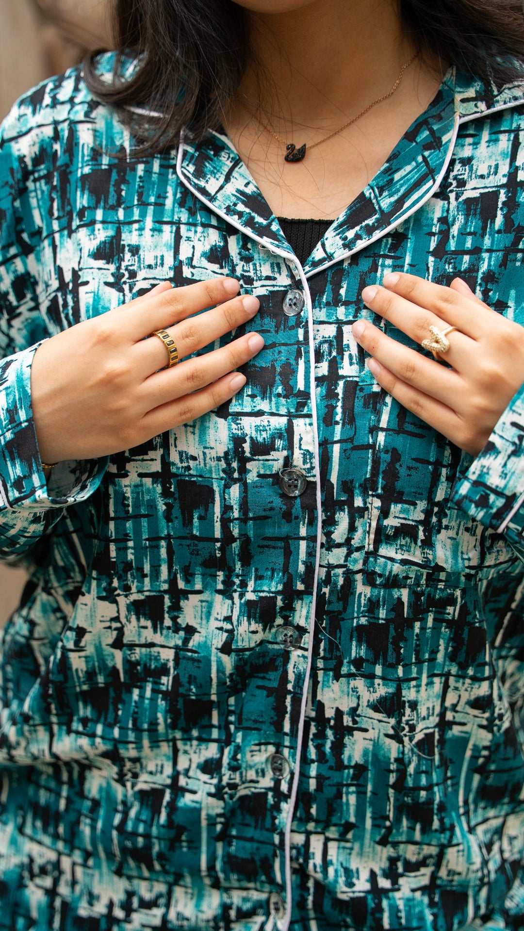 Aqua Noir PJ Set